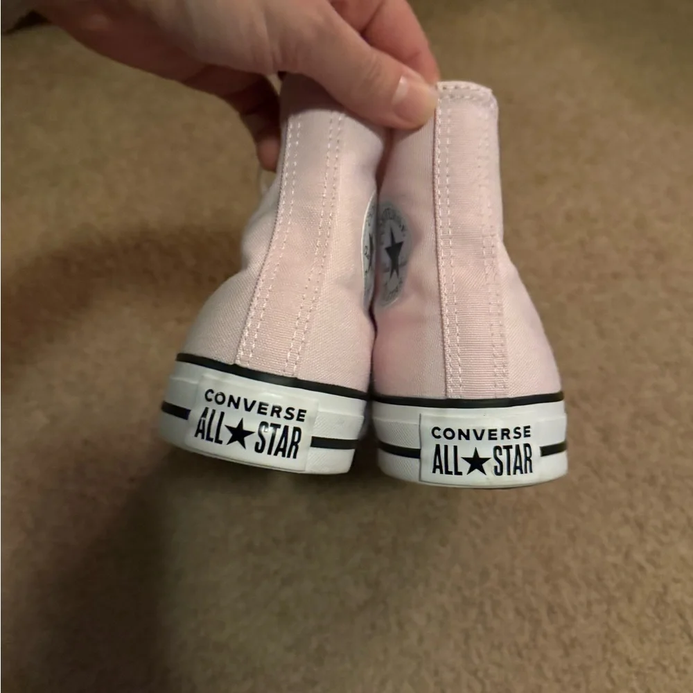 Converse Women's Light Pink High-Tops - Picture 4 of 6